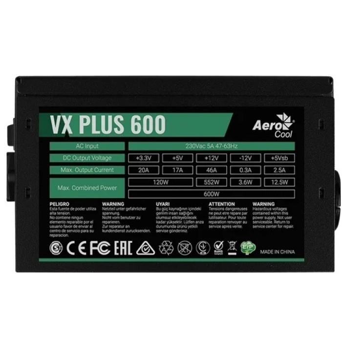 AeroCool VX PLUS 600 600 Вт