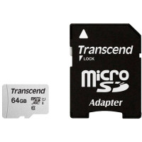 Карта памяти MicroSD 64GB Class 10 U1 Transcend TS64GUSD300S-A