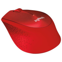 Мышь беспроводная Logitech M330 Silent Plus Red (красная, оптическая, 1000dpi, 2.4 GHz/USB-ресивер, бесшумная, под правую руку) (M/N: M-R0051 / C-U0010)