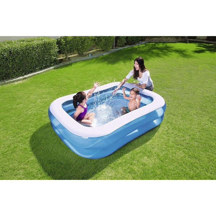 Бассейн надувной Bestway Blue Rectangular Family 54005, 201x150x51 см