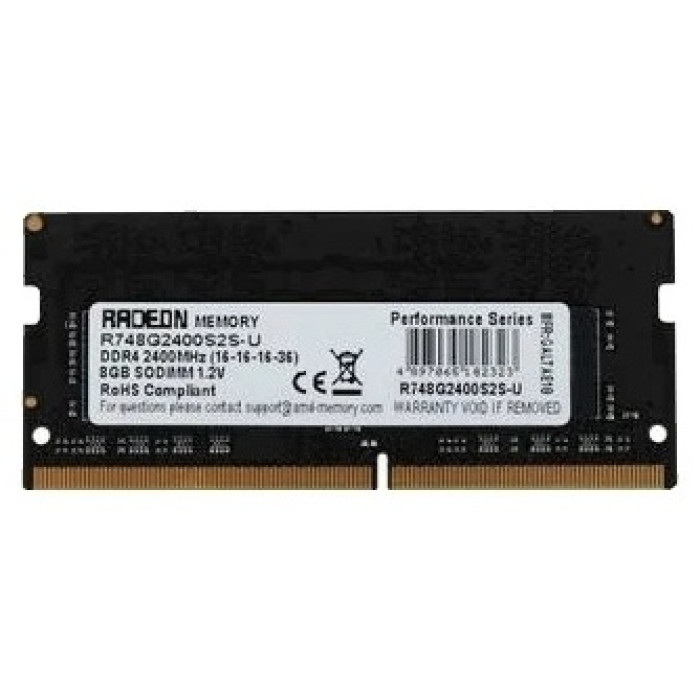 Оперативная память для ноутбука 8Gb DDR4 2400MHz AMD Radeon R7 Series R748G2400S2S-U Retail