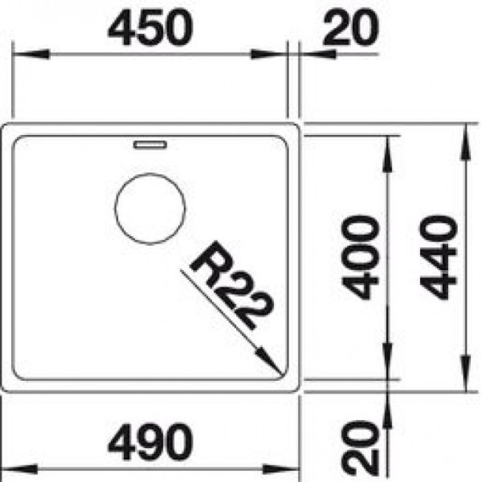 Blanco Andano 450-U 522963 Inox