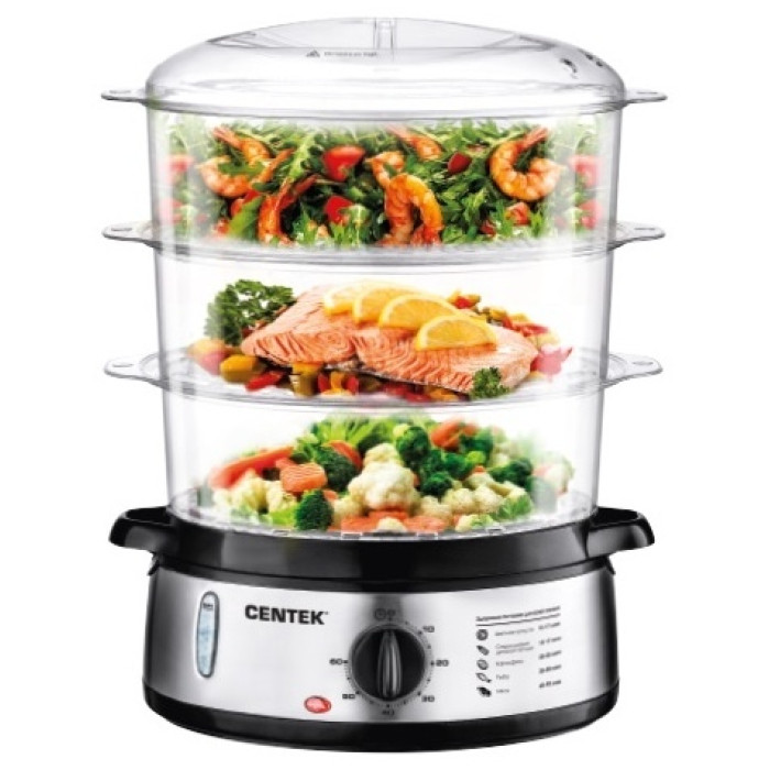 CENTEK CT-1457 прозрачный, серебристый, черный