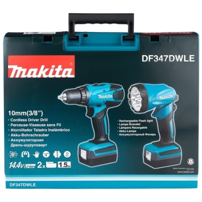 Makita дрель-шуруповерт DF347DWLE