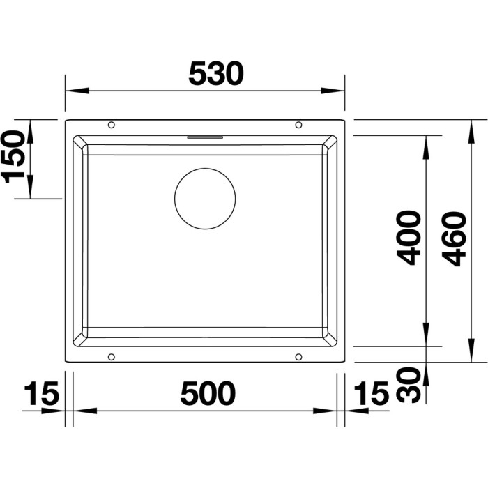 Blanco Subline 500-U 525995 черный