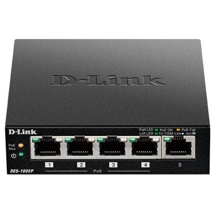 D-Link DES-1005P/B1A черный