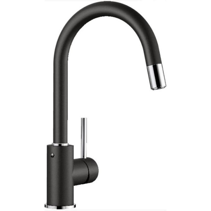 Смеситель для кухни (мойки) Blanco Mida-S 526146 черный, однозахватный