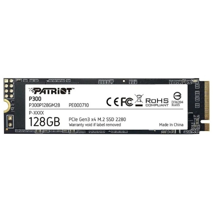 Твердотельный накопитель SSD 128 Gb M.2 PCIe Patriot P300 P300P128GM28 PCIe Gen3 x4