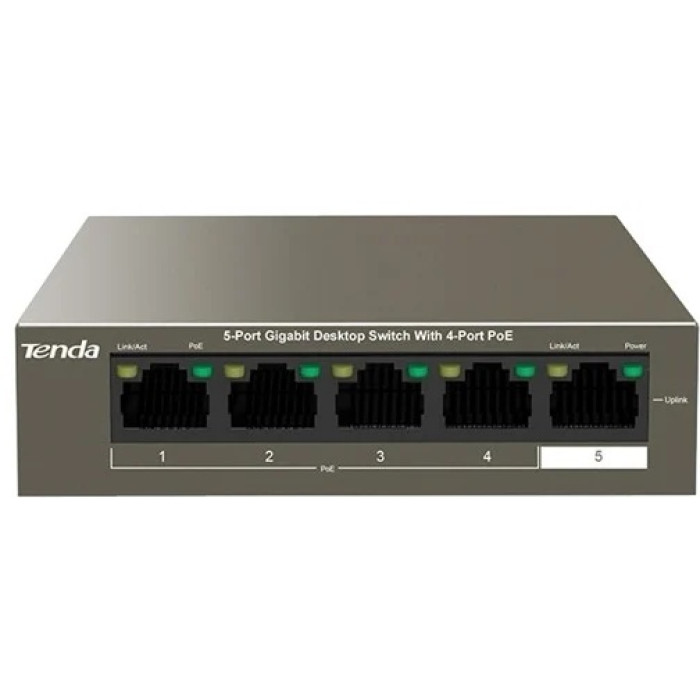 Tenda TEG1105P-4-63W серый