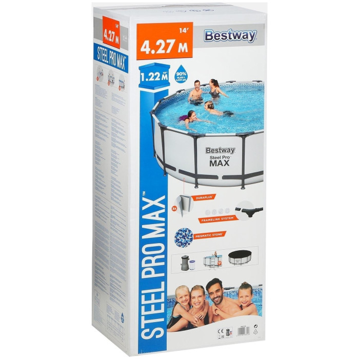 Бассейн каркасный Bestway Steel Pro Max 5612X, 427x122 см