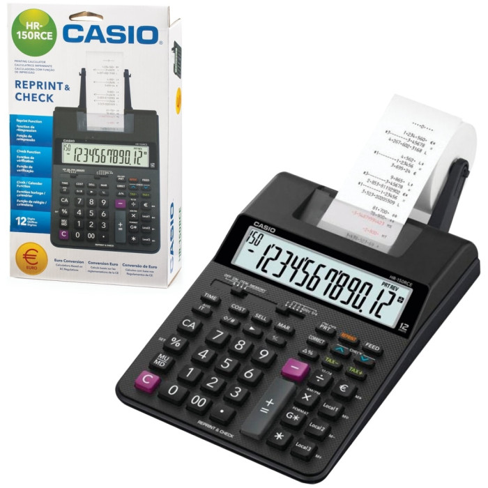CASIO настольный HR-150RCE-WA-EC черный