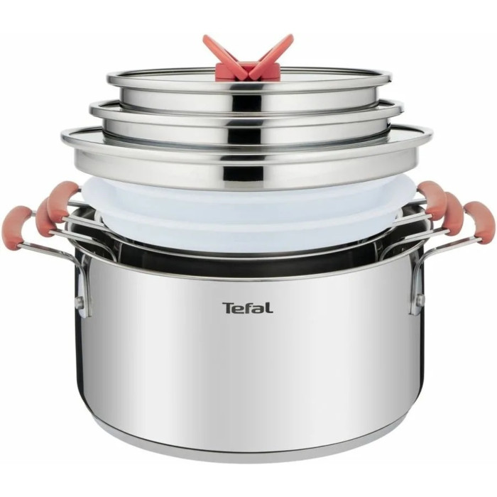 Tefal смешанный набор G720SD74 Opti'Space сталь, пластик 13 в 1