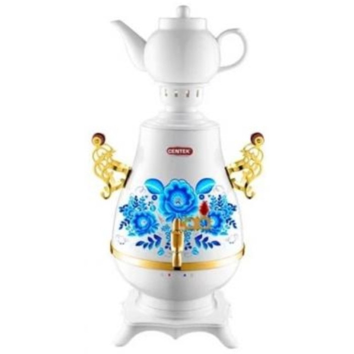 Электросамовар CENTEK CT-0092 A белый, голубой