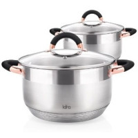 LARA набор кастрюль Black and Rose LR02-116 сталь 4 в 1