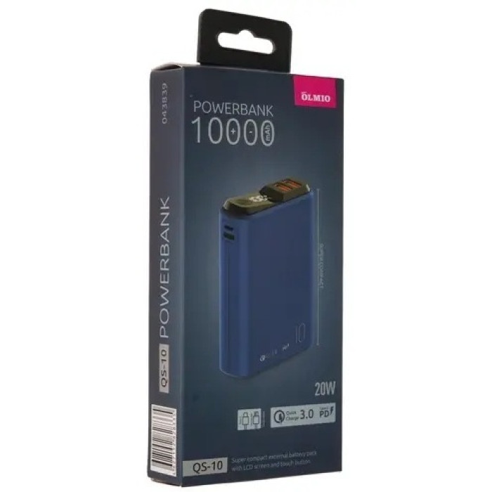 OLMIO QS-10 10000 мАч синий