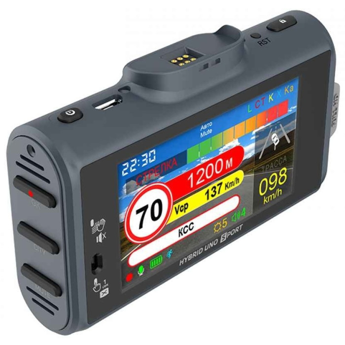 Видеорегистратор SilverStone F1 Hybrid Uno Sport WiFi черный