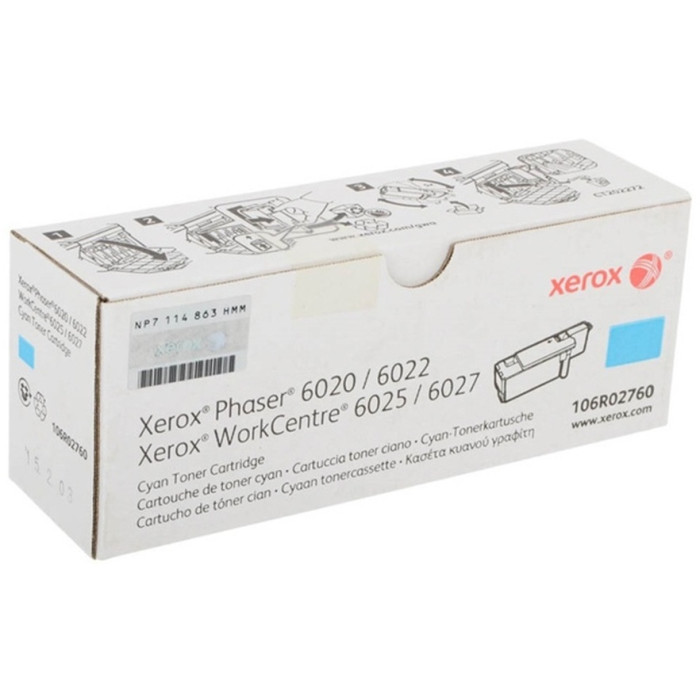 Тонер-картридж стандартной емкости Xerox 106R02760 (голубой)