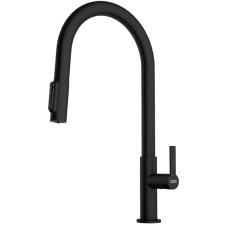 Смеситель для кухни Franke Maris Slim Clear Water J Pulldown MB (120.0730.911), латунь, цвет черный