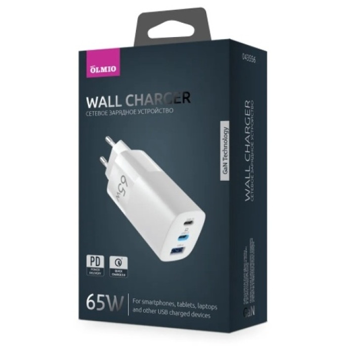 OLMIO USB - Type-C 65W белый