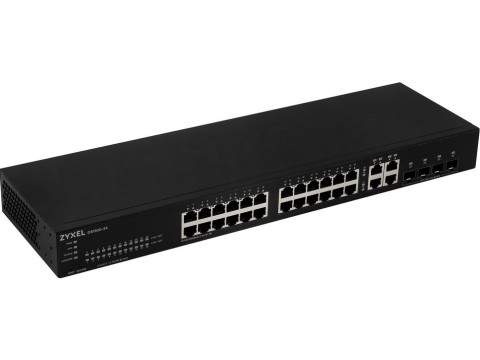 Smart L2 Gigabit Switch Zyxel NebulaFlex GS1920-24v2, 24xRJ-45: 1G, 4xCombo (SFP/RJ-45), rack 19", fanless