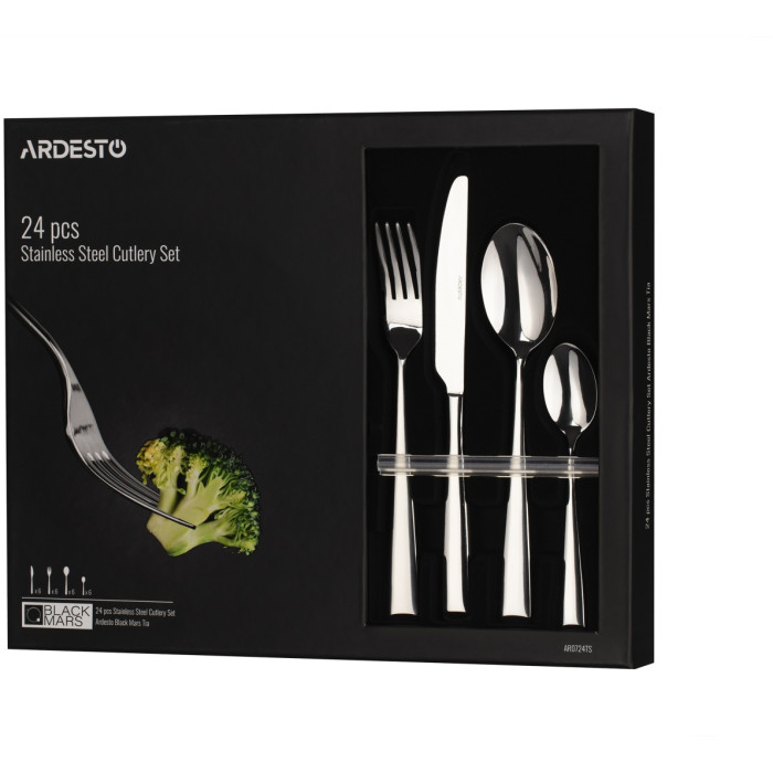 Набор столовых приборов Ardesto 24 шт, серебристый AR0724TS