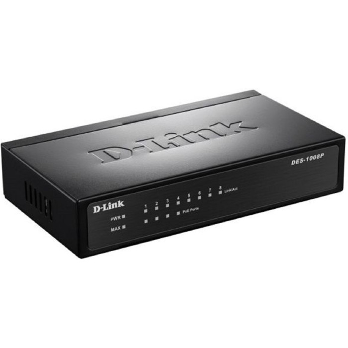  D-Link DES-1008P/C1A черный