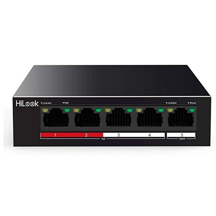 HiLook NS-0105P-35(B) Коммутатор 4-портовый неуправляемый PoE