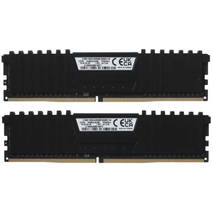 DIMM DDR4 16 GB Kit &lt;3200MHz&gt; Corsair Vengeance LPX, CMK16GX4M2E3200C16, CL 16-20-20-38, black