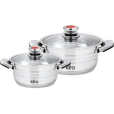 LARA набор кастрюль Adagio LR02-106 сталь 2 в 1