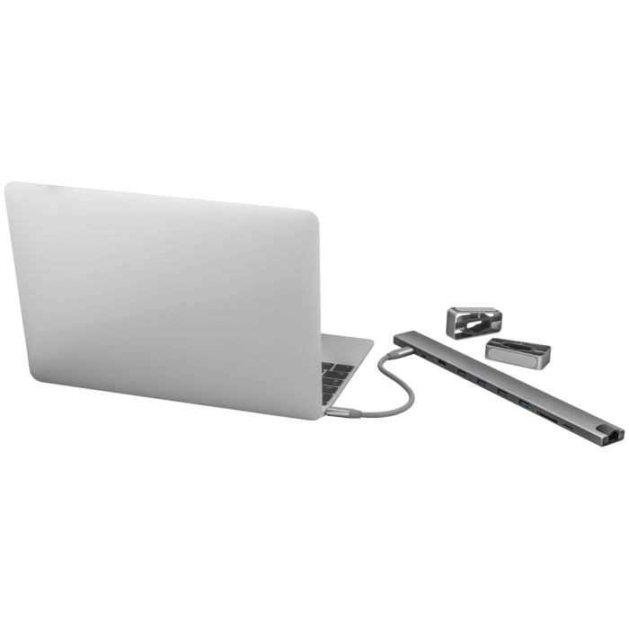Trust Dalyx Aluminium 10-in-1 USB-C Multi-port Dock 23417 серый