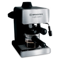 Кофеварка BRAYER BR1103 серебристый, черный