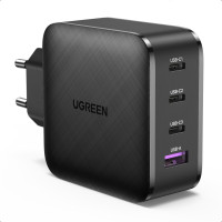 Зарядное устройство UGREEN CD224 GaN, 3xUSB-A/USB-C, 65W, Fast Charger (70774)