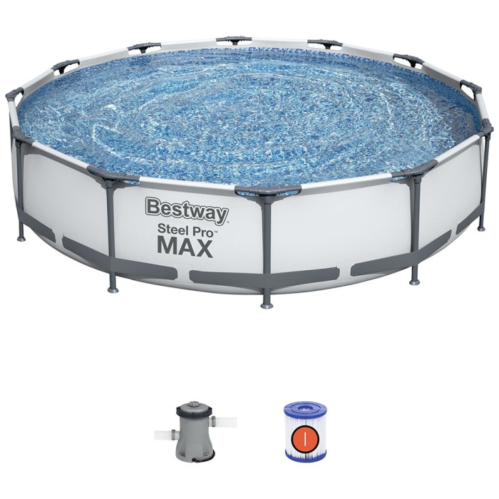 Бассейн каркасный Bestway Steel Pro Max/56416, 366x366x76 см