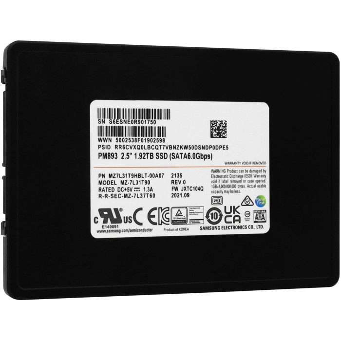 SSD Samsung MZ7L31T9HBLT-00A07 1920 ГБ