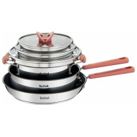 Tefal смешанный набор посуды Opti'Space G720S604 сталь 6 в 1
