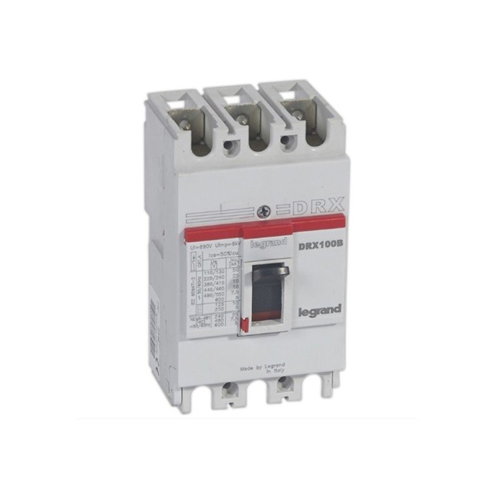 Автоматический выключатель Legrand 27255 3П 80A DRX125 10kA термомагнитный<br>64652