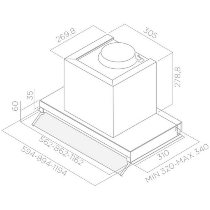Elica Boxin LX/BL MAT/A/120 серебристый
