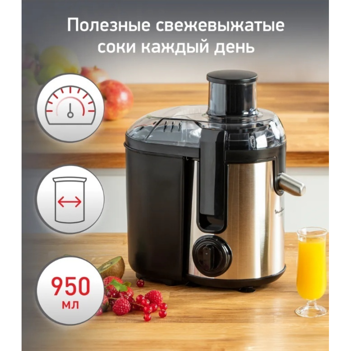 Moulinex JU420D10 серебристый, черный