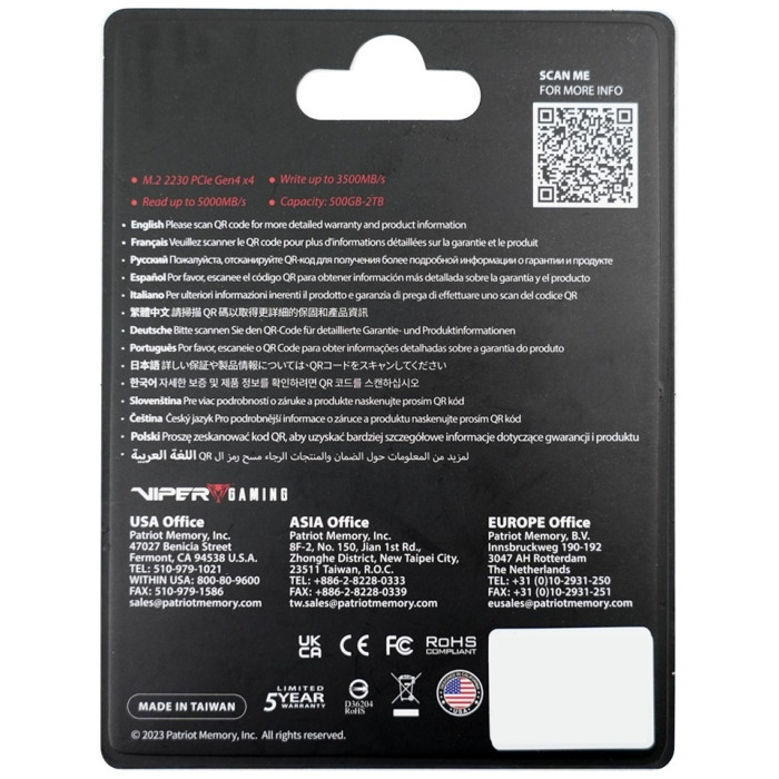 SSD Patriot VP4000M1TBM23 1000 Гб