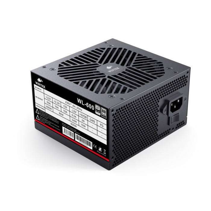 Блок питания Wintek WL-600, 600W, DC-DC, 24 pin, 2*P8 (4+4), 2*P6+2, 4*SATA, 2*MOLEX, 80+