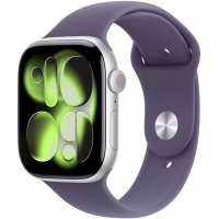 Apple Watch Series 11 GPS 42mm Silver Aluminium Case with Purple Fog Sport Band - S/M,Model A3331