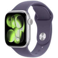 Apple Watch Series 11 GPS 46mm Silver Aluminium Case with Purple Fog Sport Band - M/L,Model A3333