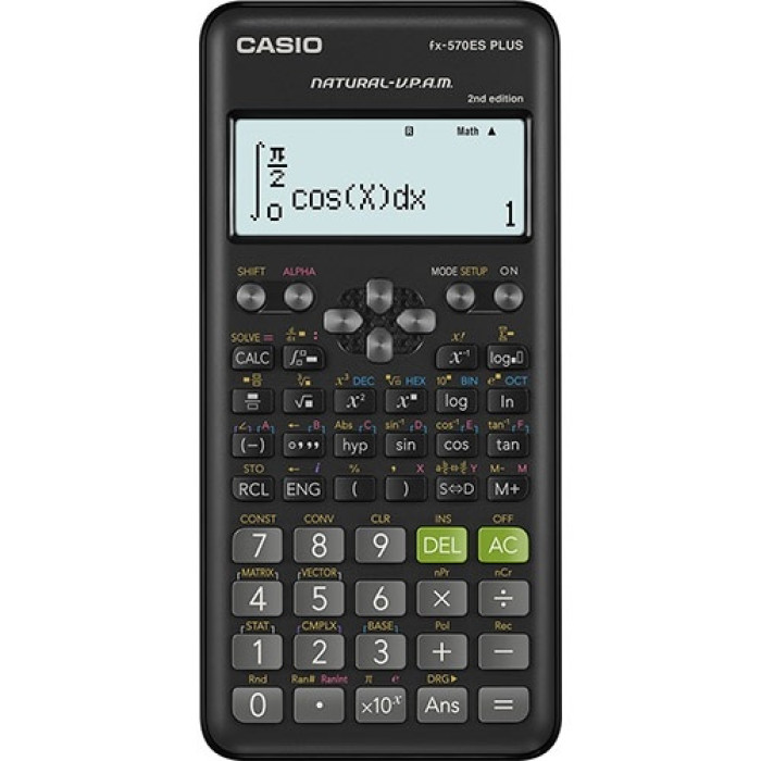 CASIO FX-570ESPLUS-2WETD, 12-разрядный, черный