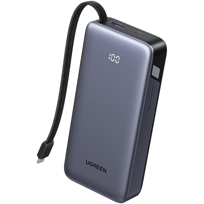 Внешний аккумулятор Ugreen PB536 (55988B) 20000 мАч 45 Вт серый