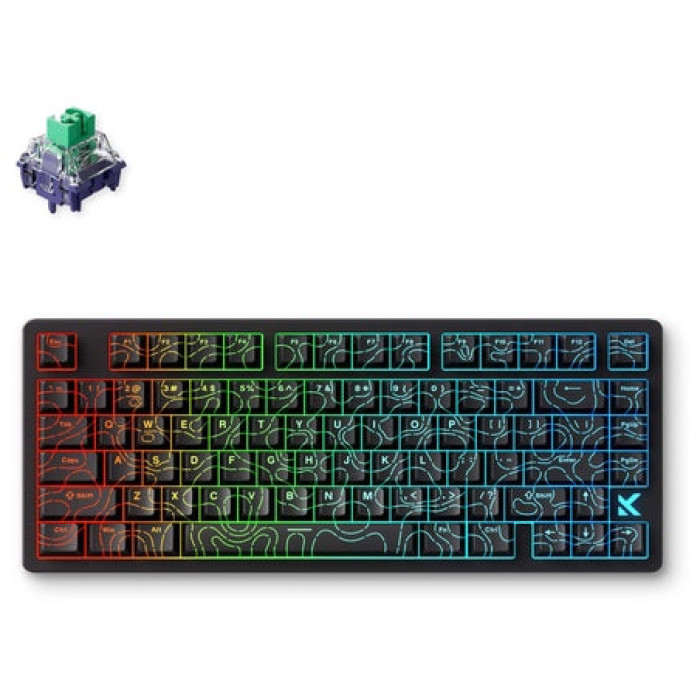 MCHOSE Jet 75 e-Sport Kailh Magnetic God Switch Black Topographic, MC-Jet75-10 черный