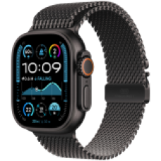 Apple Watch Ultra 2 2024 GPS + Cellular 49mm Black Titanium Case with Black Titanium Milanese Loop - M,Model A2986<br>