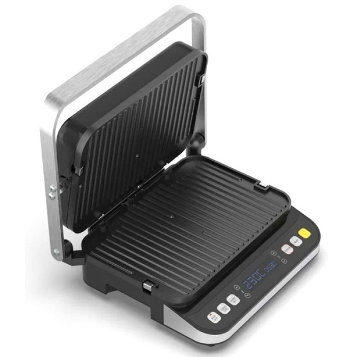 AENO ''Electric Grill EG1: 2000W, 3 heating modes - Upper Grill, Lower Grill, Both Grills  Defrost, Max opening angle -180°, Temperature regulation, Timer, Removable double-sided plates, Plate size 320*220mm''<br>