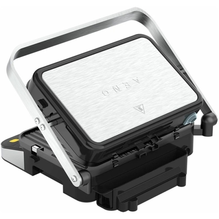 AENO ''Electric Grill EG1: 2000W, 3 heating modes - Upper Grill, Lower Grill, Both Grills  Defrost, Max opening angle -180°, Temperature regulation, Timer, Removable double-sided plates, Plate size 320*220mm''<br>