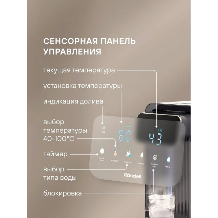 Термопот Rondell RDE-1052 черный, серый