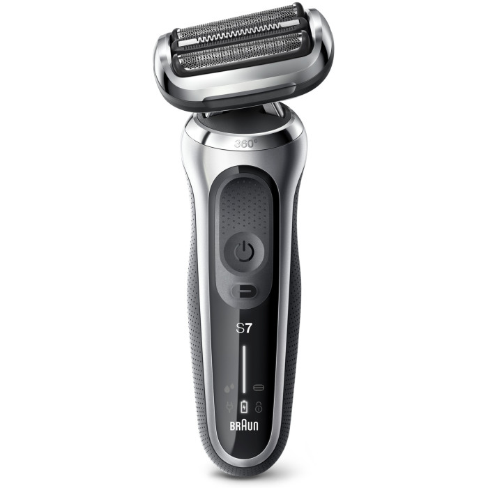 Braun Series 7 71-S1000s для сухого и влажного бритья с дорожным футляром, серебристая
